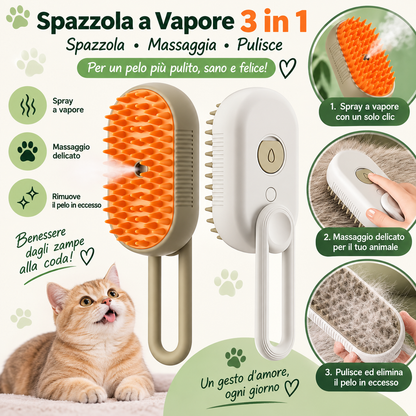 Spazzola a vapore per animali